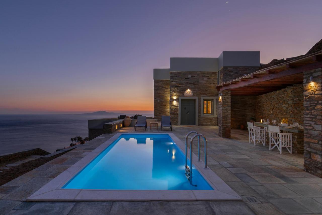 Acron Andros - Luxury Villa With Private Pool Korthio Eksteriør bilde